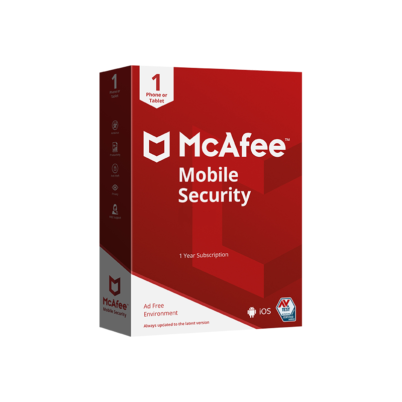 MCAFEE MOBILE SECURITY 1 DISPOSITIVO ANDROID 1 ANNO