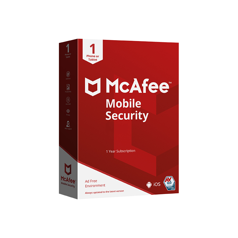 MCAFEE MOBILE SECURITY 1 DISPOSITIVO ANDROID 1 AÑO