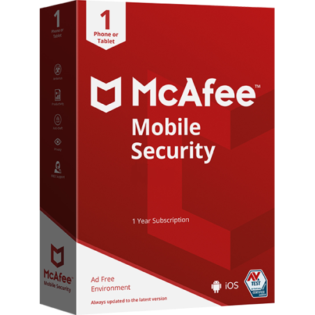MCAFEE MOBILE SECURITY 1 ANDROID DEVICE  1 YEAR