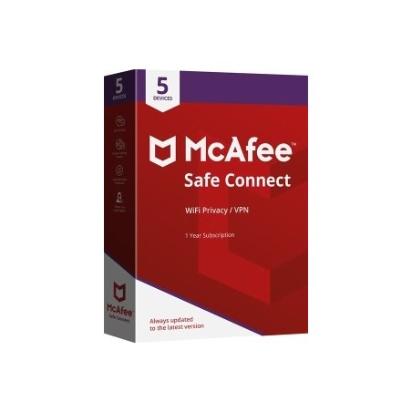 MCAFEE SAFE CONNECT VPN PREMIUM 5 DISPOSITIVI 1 ANNO