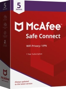 McAfee Safe Connect VPN Premium pour 5 appareils, 1 an