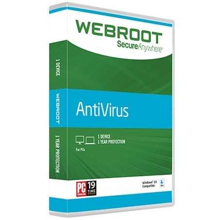 WEBROOT SECUREANYWHERE ANTIVIRUS 1 DISPOSITIVO 1 AÑO