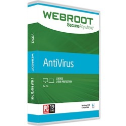 WEBROOT SECUREANYWHERE ANTIVIRUS 3 DEVICE 1 YEAR