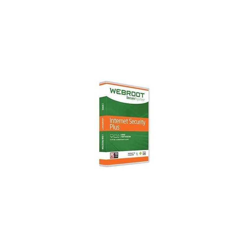 WEBROOT SECUREANYWHERE INTERNET SECURITY PLUS 3 DISPOSITIVOS 1 AÑO