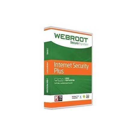 WEBROOT SECUREANYWHERE INTERNET SECURITY PLUS 3 DEVICES 1 YEAR