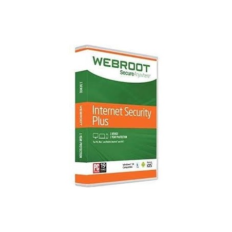 WEBROOT SECUREANYWHERE INTERNET SECURITY PLUS 3 DISPOSITIVOS 1 AÑO