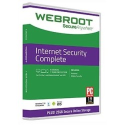 WEBROOT SECUREANYWHERE INTERNET SECURITY COMPLETE 5 DEVICES 1 YEAR