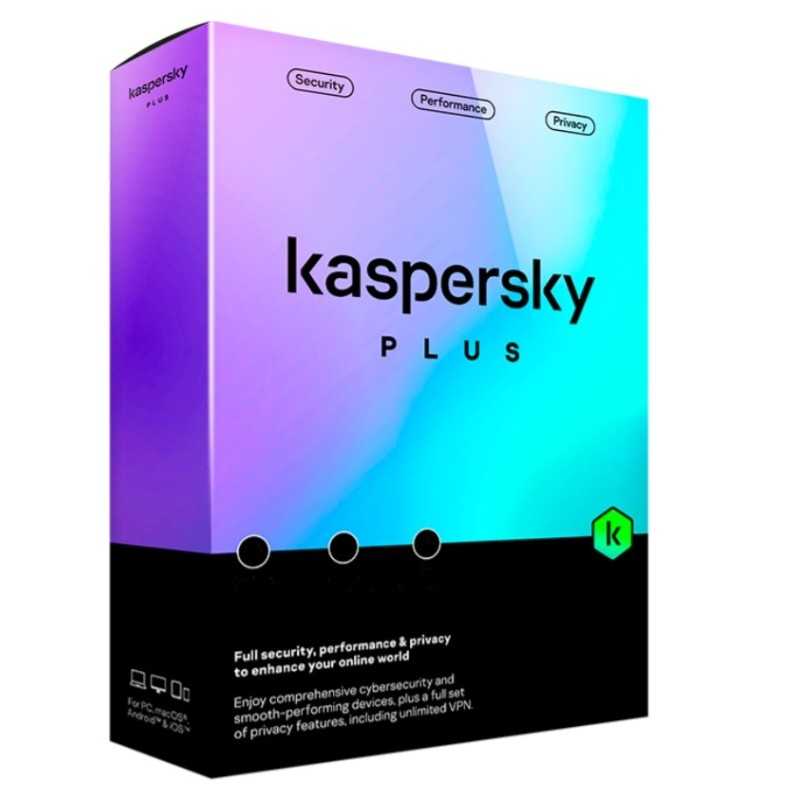 KASPERSKY PLUS 3 DISPOSITIVOS 1 AÑO